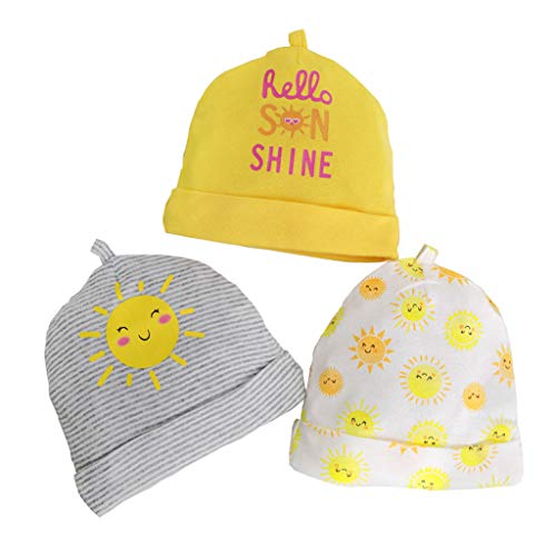 Hstyle Bonnet de Naissance Nouveau Né en Coton pour 0-6 Mois Bébé Fille Garçon Bébé Beanie Cover