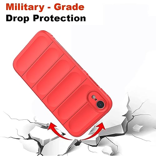 Image of Amazon Brand - Solimo Mobile Cover for Apple iPhone XR | Full Camera Protection | Liquid Silicon Case | Flexible Bumper Case for Apple iPhone XR (Red)