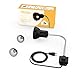 DADYPET 25W Reptile Heat Lamp, Clamp Lamp for Aquarium with Holder UVA UVB Basking Lamp with 360°Rotatable Clip & Power Adapter for Lizard Turtle Snake Aquarium(Lamp Bulb Include)