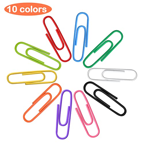 250 Pcs Coloured Paper Clips, Paper Clips, Coated Metal Paperclips U Paper Clips Clamps with a Plastic Box - Image 4