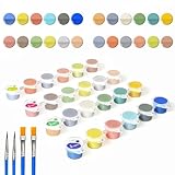 S.Z.S.M 24 Color Underglaze for Ceramics, 3 ml Mini Pack Pottery Glaze with Tools. Diy Ceramic Glaze for Beginners.