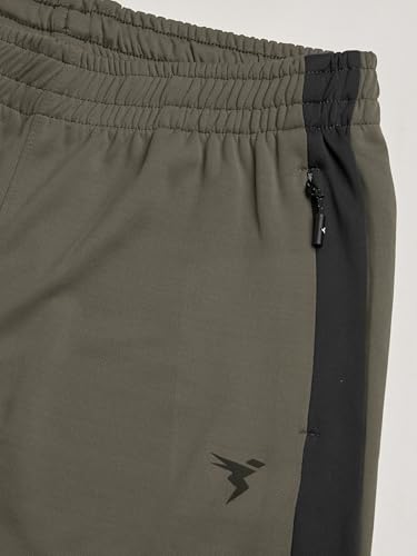 Image of TECHNOSPORT Men's Slim Fit Mid Rise Solid Trackpant with Techno Dry for Gym, Workout & Sports