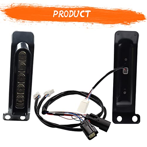 Motoparacc Smoked Led Saddlebag Support Insert Turn Signal Lights, Keystone Auxiliary Filler Panel Brake Tail Lights For Harley Touring Flhr Road King Flht Flhtc Electra Glide Flhrs 2014-2023 #TOP5