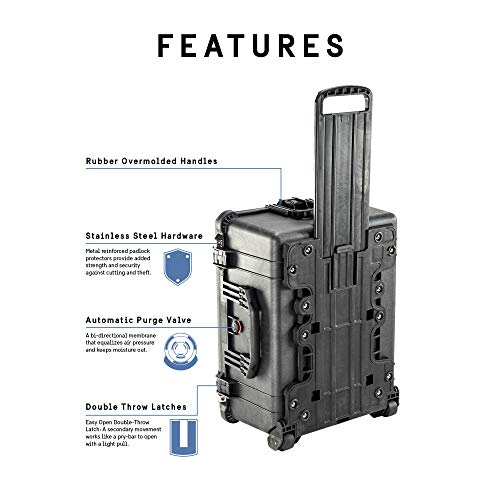 Maleta Pelican 1610 Sin Espuma Negra miniatura 3