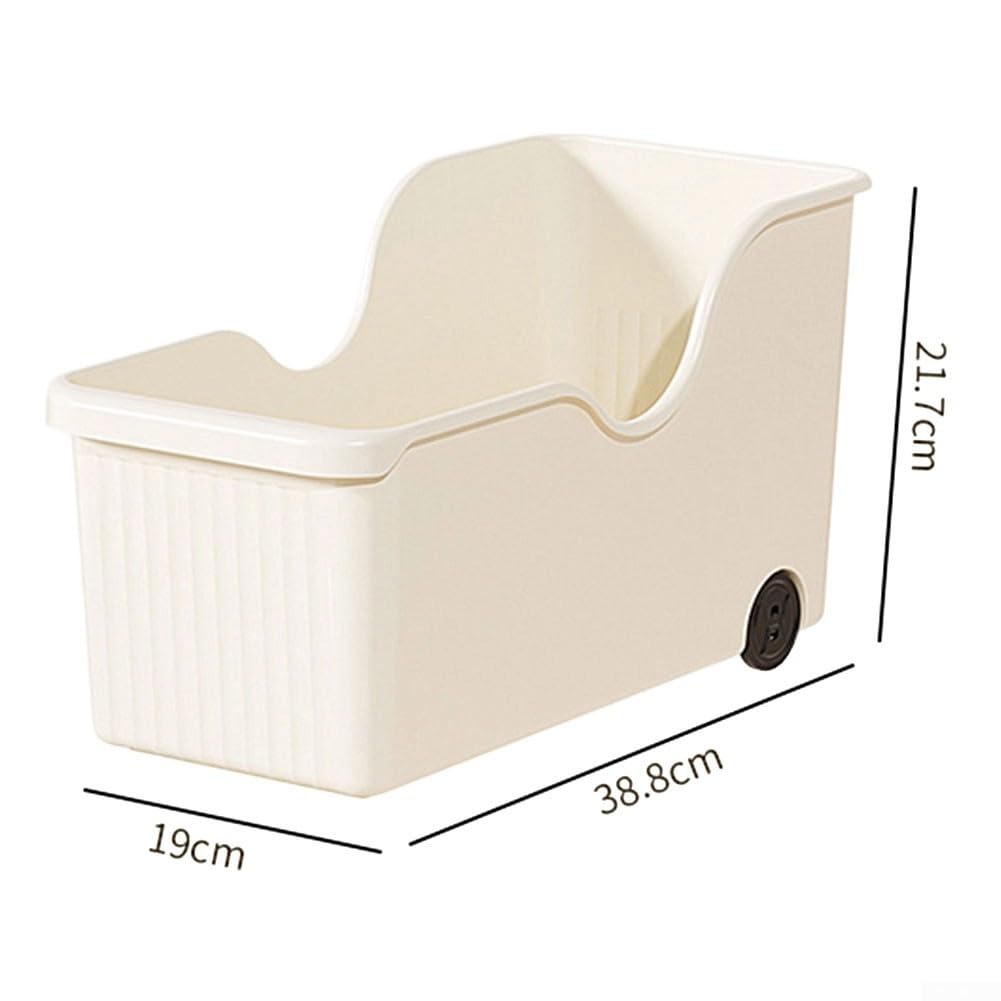 Küchenorganisation Box rollend 3 Stück Vorratsdosen transparent für griff Schrank Aufbewahrung stapelbar 39x19x20cm