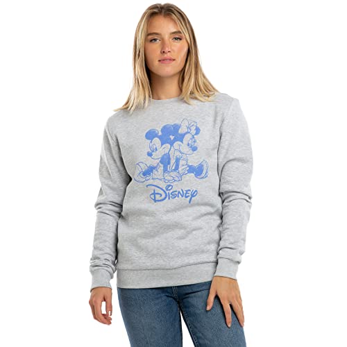 Cotton Soul Mickey And Minnie Disney - Minnie & Mickey Sketch - Damen Crew Sweatshirt, grey heather, 38 Cover