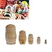 5pcs Bambole nidificanti non dipinte, bambole matrioska in legno fai-da-te, regali di vernice non finiti Artigianato Giocattoli da disegno per bambini Decorazione per feste