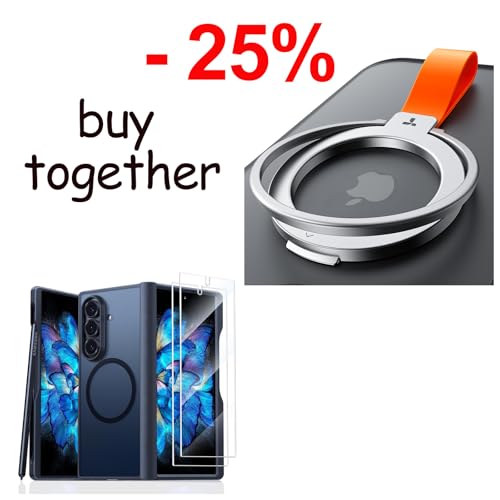 Magnetic Case & Magnetic Phone Grip Ring Holder Kickstand