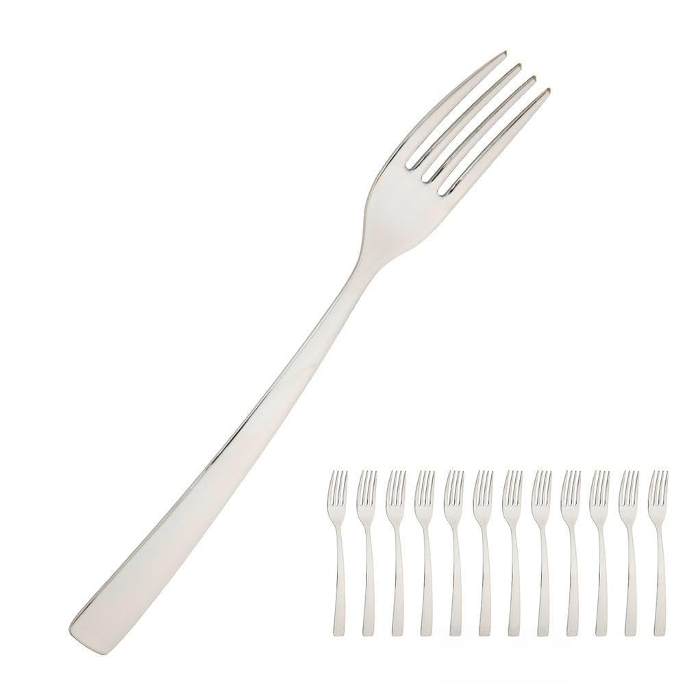 Fourchette de table en acier inoxydable au design élégant et robuste boîte de 12 couverts
