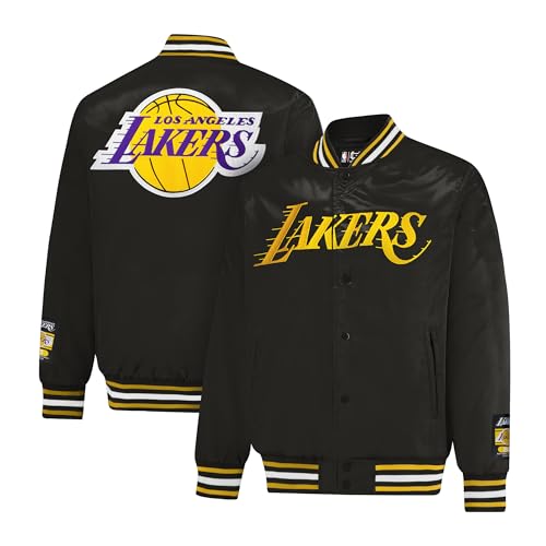 Ultra Game Adults NBA Official Smashing Records Satin Jacket, Los Angeles Lakers, Team Color, Small