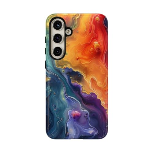 Coque rigide brillante Samsung S24 Plus art fluide antichoc