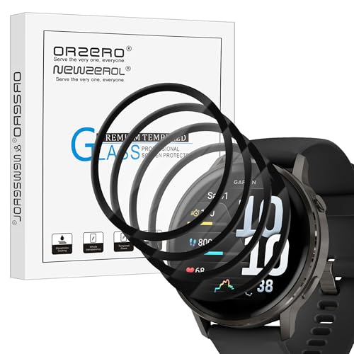 NEWZEROL 4 Stück Displayschutzfolie Kompatibel für Garmin Venu 4 45mm [Kantenabdeckung] 3D-Kohlenstofffaser-Randfolie Blasenfrei Hochauflösender Kratzschutz