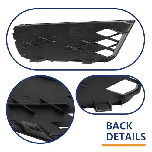 Image of BXZ Front Bumper Insert Outer Grille Fog Light Lamp Cover Bezel Pair For 2009 2010 2011 Honda Civic(Not For 2DR)