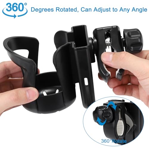 Image of Accmor Walker Cup Holder with Phone Holder, Wheelchair Cup Holder, Cup Phone Holder for Walker, Wheelchair, Rollator, Mobility Scooter