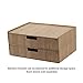 MobileVision Bamboo Drawer Large, Monitor Stand & Stackable Storage Solution for office products pens, pencils, scissors, notepads, business cards and more
