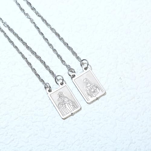 Holy Carmel Stainless Steel Scapular Necklace - Catholic Religious Jewelry Gifts for Women & Men2