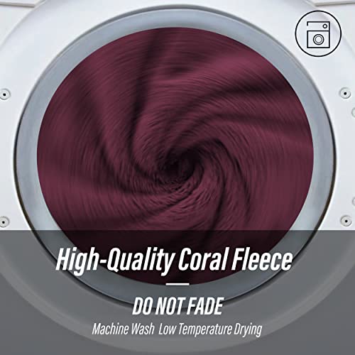 Moonqueen Ultra Soft Towel Set-Quick Drying - 2 Bath Towels 2 Hand Towels 2 Washcloths-Microfiber Coral Velvet Highly Absorbent Towel For Bath Fitness,Bathroom,Sports,Yoga, Travel(Burgundy, 6 Pcs) #TOP5