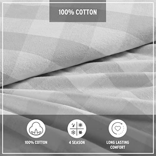 Eddie Bauer - Lençóis King, conjunto de cama de flanela de algodão, escovado para suavidade extra, d