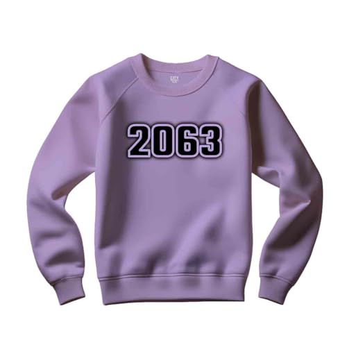 [CITY POSTERS PLUS] 2063 Year Unisex Sweatshirt (Iris Lavender, XXL)