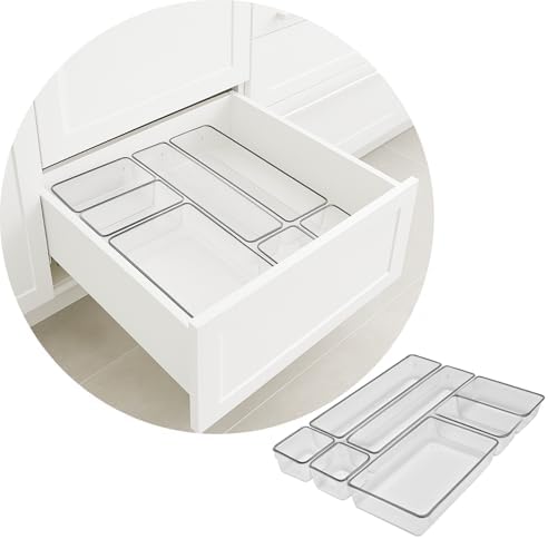 Kit Organizador Modular Para Gavetas em Acrílico Transparente, 7 ...