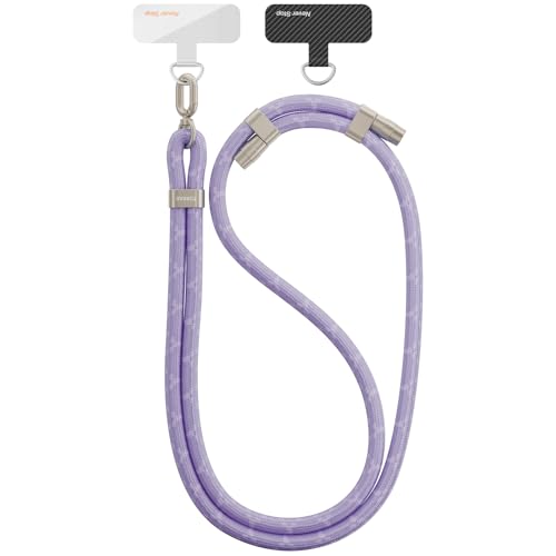 TORRAS Universal Handykette Verstellbar, Robust Anti-Verlust Nylonband Lila