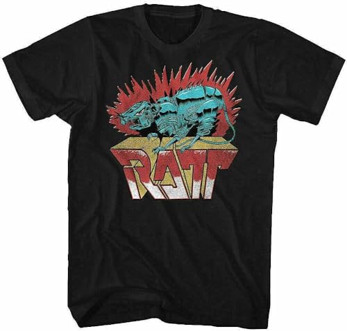 RATT Robo RATT T Shirt Mens Rock N Roll Music Band Tee Retro Black Black XXL