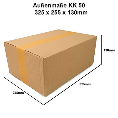 25 vouwdozen 320x250x120mm bruin KK 50 1 golvend rechthoekige verzenddozen | DHL pakje M | DPD S | GLS S | H S pakket… - Afbeelding 3