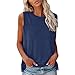 Yowablo Femmes été sans manches O cou tournesol imprimé débardeurs décontracté t-shirts Blouse Hauts Sexy Pour Femmes Grande Taille Manches Longues