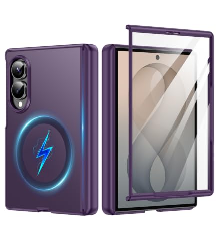 MAKAVO Magnetic Slim for Samsung Galaxy Z Fold 8 Case, Purple