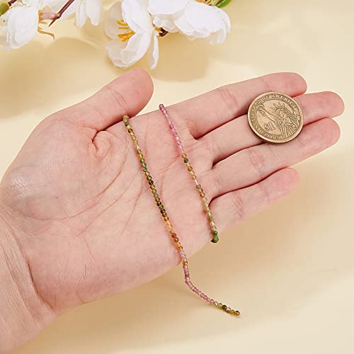 Airssory 450 Pcs 2.5mm Gradient Style Natural Tourmaline Strands Faceted Round Crystal Gemstone Loose Stone Bead Bulk for Energy Healing Jewellery Making - Image 4