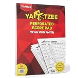 PlayDice Score Pads for Yahtzee Perforated: 120 Easy Tear Off, Large Print, Compatible with Yardzee and Yahtzee Games (8.5x11-200 Pages)