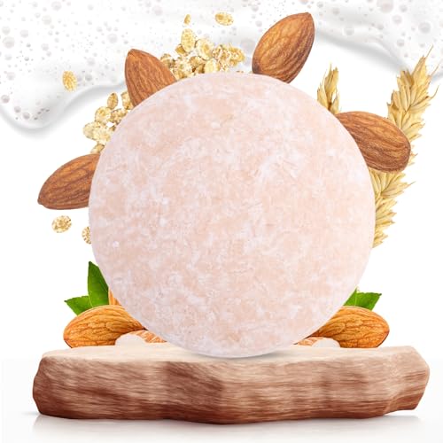 Champú Sólido con Avena y Aceite de Almendras | Shampoo Natural Hidratante y Definidor de Rizos | Curly | Suaviza, Nutre y Aporta Flexibilidad | Sin Sulfatos, Vegano, Artesanal y Zero Waste – 65 g