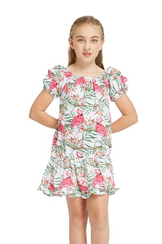 Image of Matchable Family Hawaiian Luau Men Women Girl Boy Clothes in Flamingo in Love