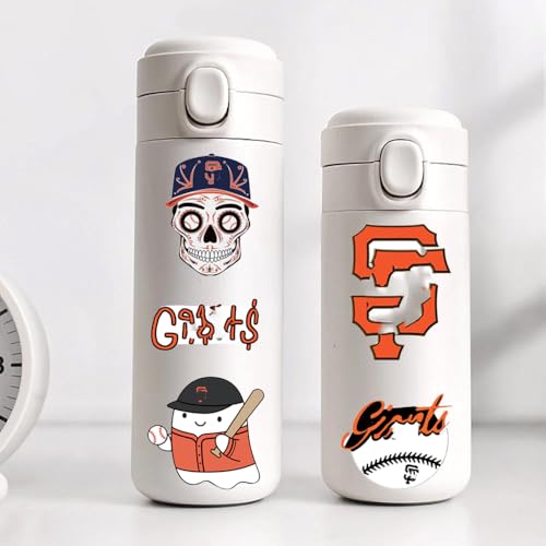 Image of 50 PCS American Sport Team Stickers Pack for Water Bottle, Laptop, Bicycle, Computer, Motorcycle, Travel Case, Car Decal Decoration Sticker (50pcs San Francisco Stickers)