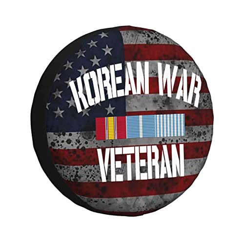 Korean War Veteran Pride Korea Service Ribbon Sun Rain Tires Cover Rvs, Trucks, Suvs, Trailers, Campervans, Waterproof Uv Protection Snow Suitability Strong