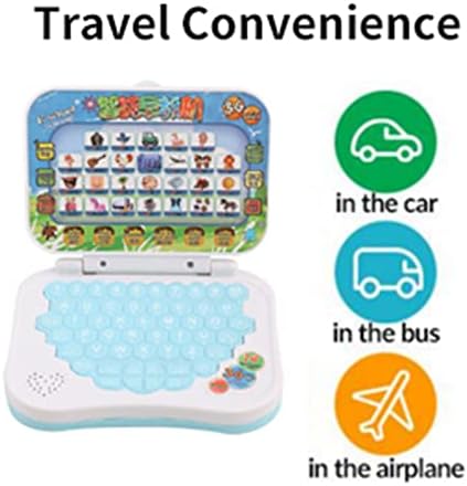Smart Preschool Laptop, Children Bilingual Educational Learning Study Interactive Toy Kids Computer Game Practical Gift for Toddlers Boys Girls Learn Alphabet ABC Numbers Words Spelling Maths Music 8 41m2d1weECL. AC