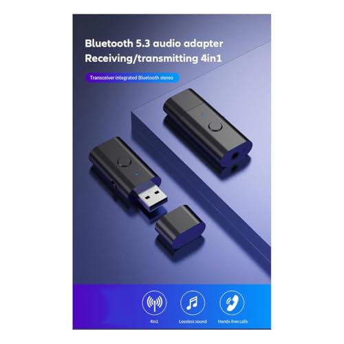 PAGJHRFJG Receptor Transmisor Bluetooth 5.3, Adaptador Bluetooth USB, Transmisor de Audio Inalámbrico para de Sonido de TV, Hogar/Coche - imagen 4