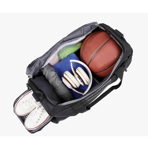 Personalized Duffle Bag with Photo Text Custom Sports Bag for Women Men (black) 6