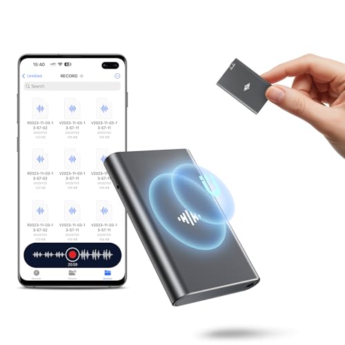 Coptdyy 128GB(9200 Hours Storage) Magnetic Voice Recorder - Recording Device with DSP4.0 Noise Reduction, Voice Activated Recorder Supports OTG, Audio Recorder for Meeting/Lecture/Interview by Coptdyy - Used condition - CA$74.99