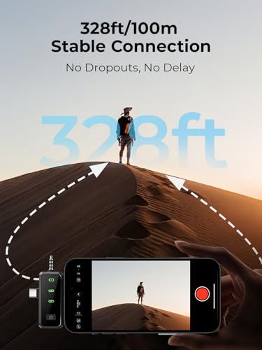 Image of MENERESAS 3-in-1 Mini Microphone for iPhone: Wireless Lavalier Microphone with 80ft Range & 15H Battery - Noise Reduction Lapel Mic, Real-Time Monitoring for Video Recording Power Conditioners