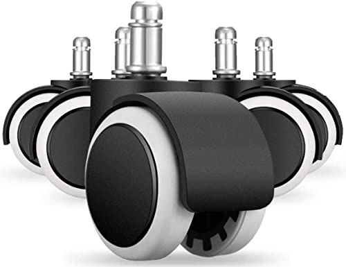 Image of New Castor Pin Type Revolving Chair Wheel Office Chair Wheels (Set of 5 Pieces)
