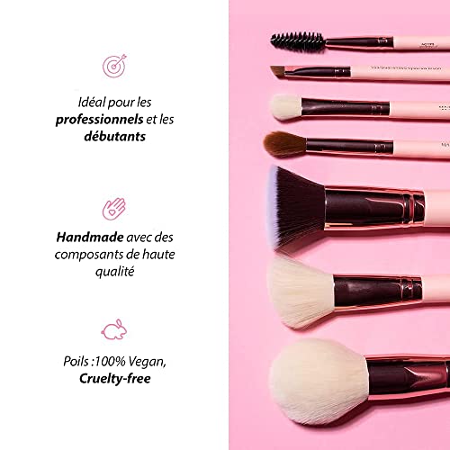 SINCERO SALON Flat Eyeshadow Brush I Perfect for Applying Cream, Liquid Eyeshadows I Rose Gold, 100% Vegan, Cruelty-Free Eye Shadow Brush I Eyeshadow Brushes & Eyeshadow Applicators, Perfect as a Gift - Image 5