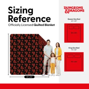 Image of Northwest Dungeons & Dragons inchHeed The Call inch Full /Queen Quilted Blanket, Cozy Fantasy Bedding for Gamers, Kids & Adults, Throw for Bedroom, Sofa, or Game Room Decor, 90 x 90 Inches
