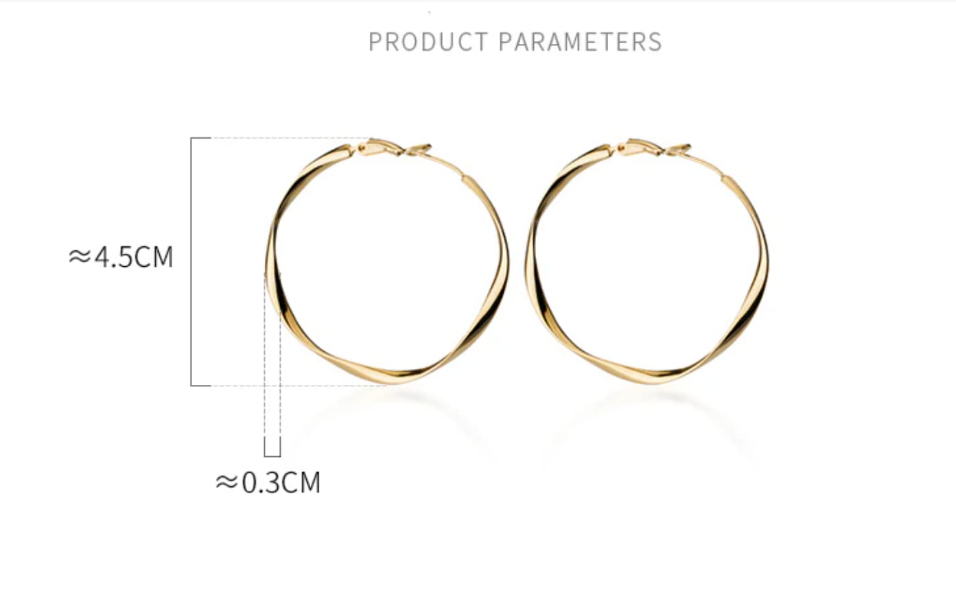 BEDT Pendiente De Aro Grande Hipérbole Clásico para Mujer, Pendiente De Forma Redonda Irregular De Plata De Ley 925 Auténtica, Joyería Fina Nueva