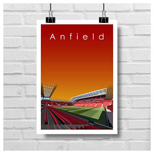 GroundDesigns Liverpool Affiche A3 sans cadre Motif football Anfield – vue 2