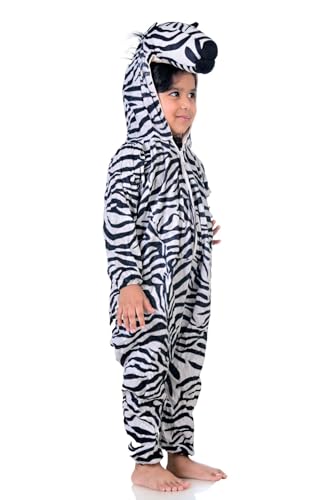 Image of BookMyCostume Zebra African Equids Animal Kids Fancy Dress Costume 5-6 Years