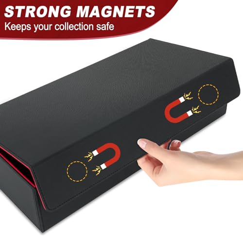 LEFOR·Z Caixa de baralho de cartas, extra grande caixa de armazenamento de baralho de cartas premium