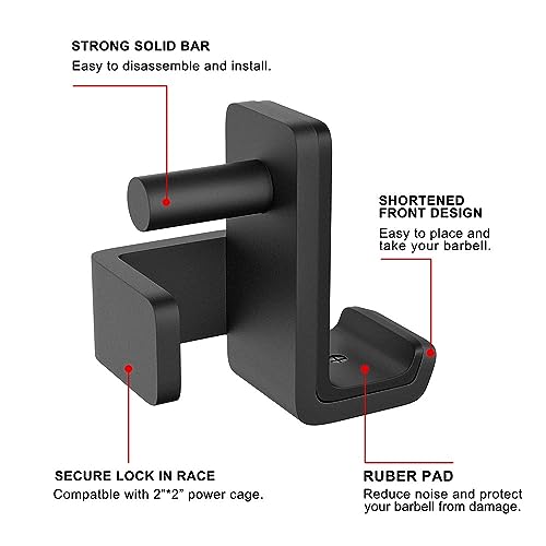 Kipika J-Hooks - Heavy Duty Steel Hooks for 2" x 2" Square Tube Power Cages with 1’’ Hole - Set of 2 by Kipika - Image 8