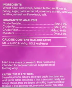 Peanut Butter Cookie Sandwich Dog Treats – 2 Pack - 8 oz Total – Crunchy Biscuits with Real Peanut Butter & Honey Filling – Training & Reward Snacks