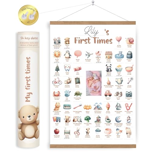 HuBorns - My First Times Poster Baby Milestones Tracker